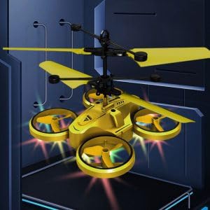Gesture Control LED RC Flying Helicopter Drone Toy for Kids