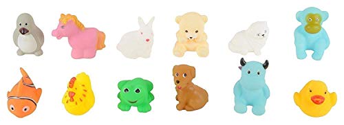 TIPTOP Rubber Colourful Floating Baby Bath Toys| Aquatic Animals Chu Chu Toys for Newborn Babies and Kids
