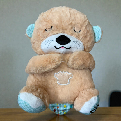 TIPTOP Breathing Teddy Soothing Plush Toy with Rhythmic Motion and Music