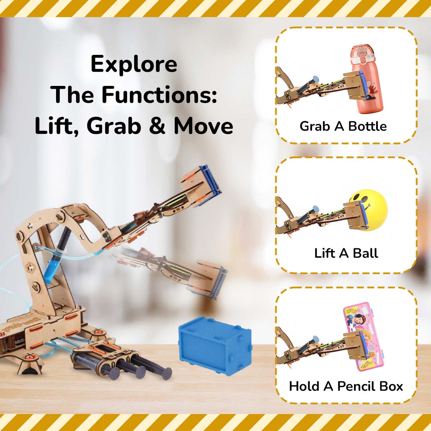Smartivity DIY Hydraulic Crane STEM Kit: Build & Lift Educational Toy