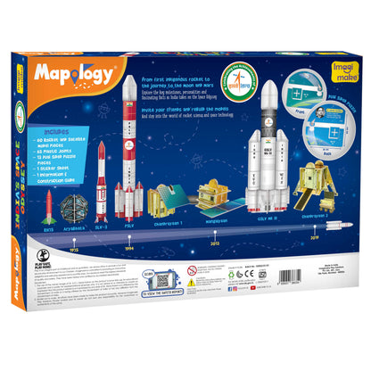 Imagimake Mapology India's Space Odyssey: Educational Rocket Satellite Model Kit & Puzzle