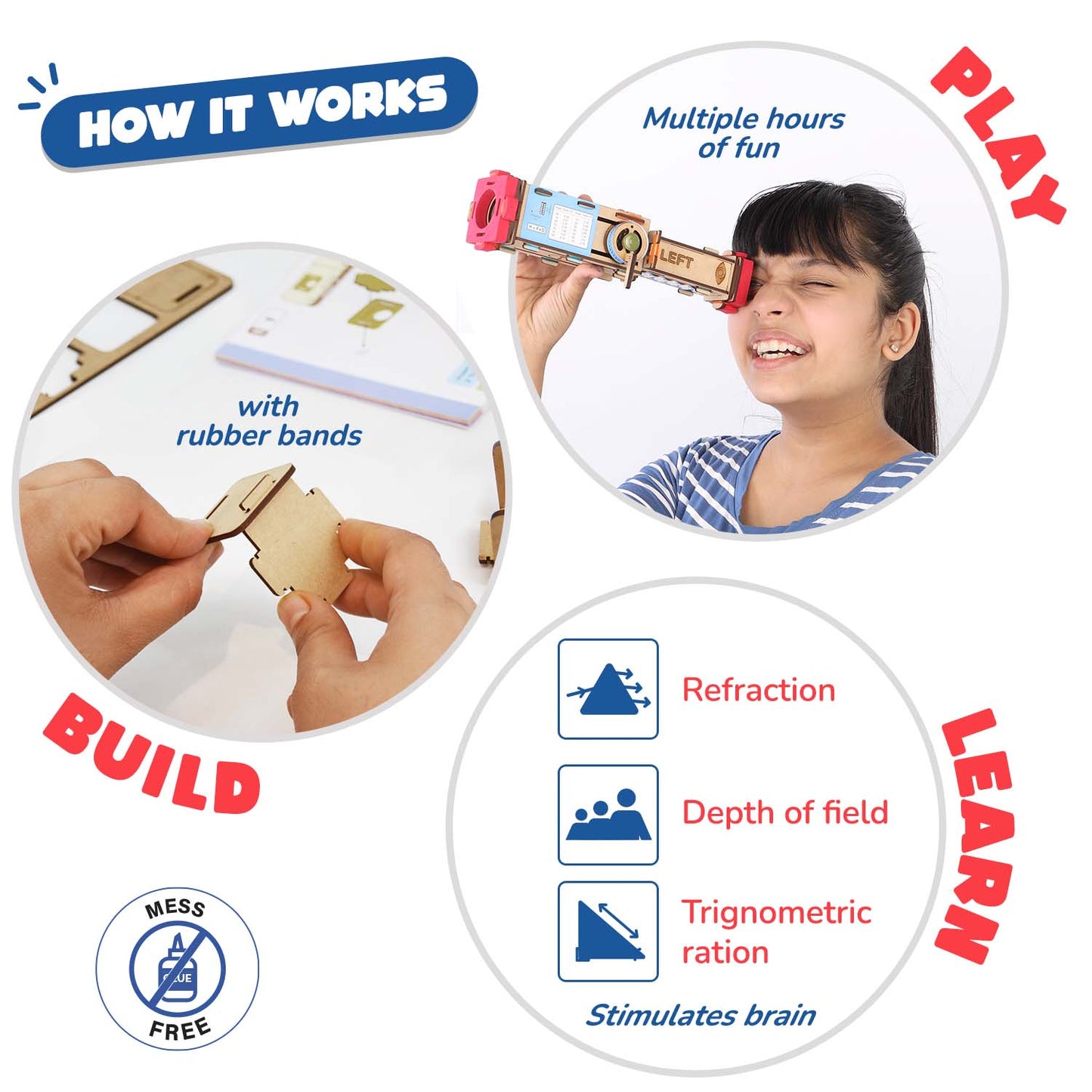 Smartivity DIY Pirate's Telescope Kit: 8x Magnification STEM Toy Ages 8-14
