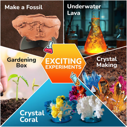 Mega Crystal Earth Science Kit for Kids 8-14 STEM Learning Toy