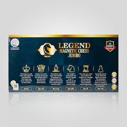 Ratna's Magnetic Travel Chess Set - Jumbo Foldable Board