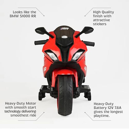 Toy House Battery Operated Ride-On Bike for Kids 3 to 8 Years - B018-Red