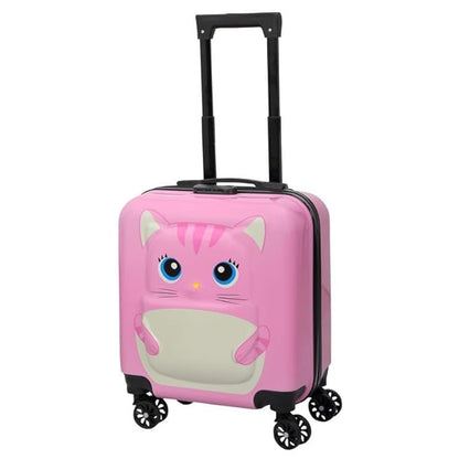 OBIXO Pink Kids' Rolling Suitcase with Spinner Wheels for Travel Adventures