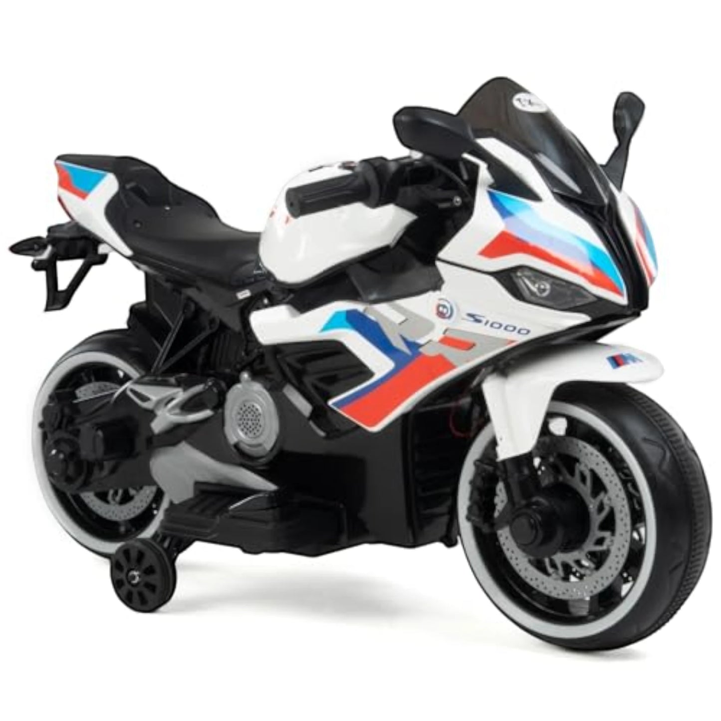 Toy House Battery Operated Ride-On Bike for Kids 2 to 6 Years - B011-White
