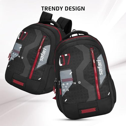 Safari Large 37 L Backpack Bonus 1  (Black) with 1 Year Warranty