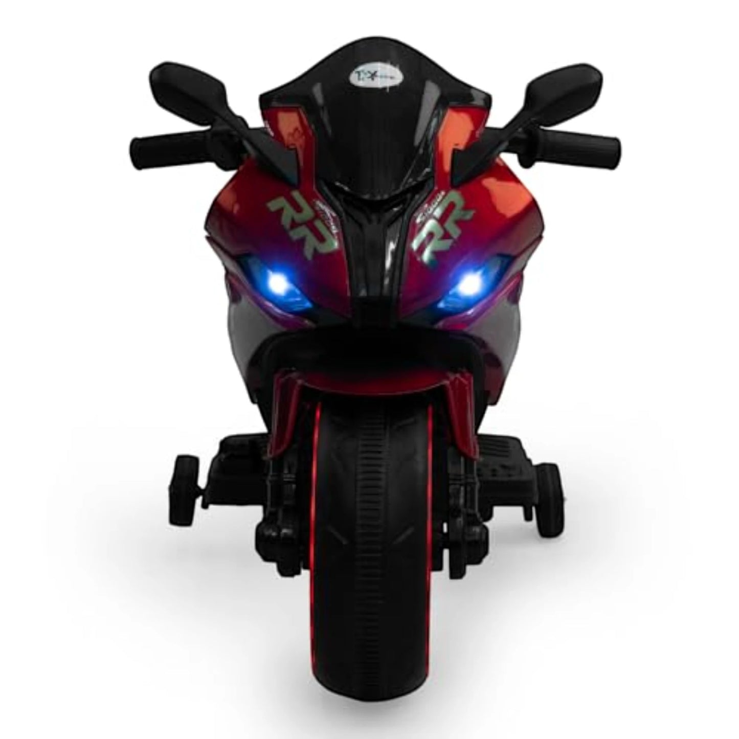 Toy House Battery Operated Ride-On Bike for Kids 3 to 8 Years - B018-Metalic Red