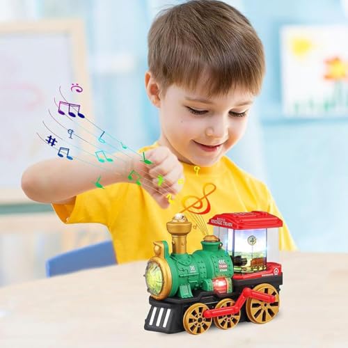 TIPTOP Bump and Go Action Mist Spraying Electric Steam Engine