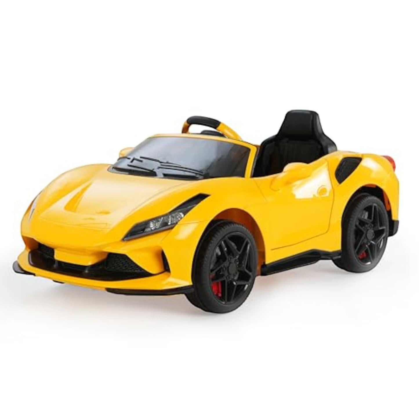 Toy House Battery Operated Ride-On Car for Kids - Yellow