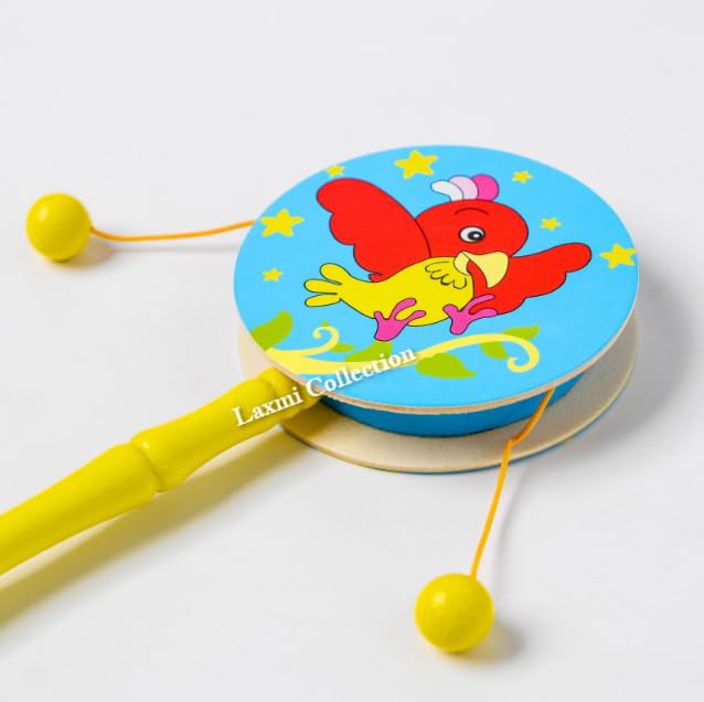 Wooden Cartoon Bell Rattle Musical Toy for Kids