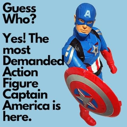 Marvel Avengers Captain America Titan Hero Blast Gear Action Figure with LED Light