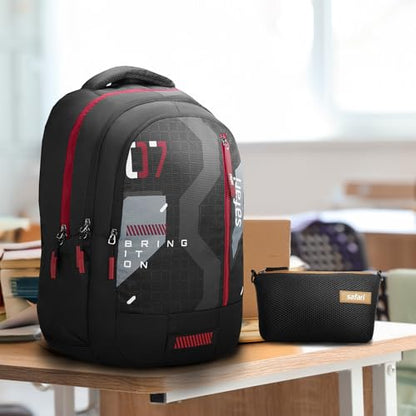 Safari Large 37 L Backpack Bonus 1  (Black) with 1 Year Warranty