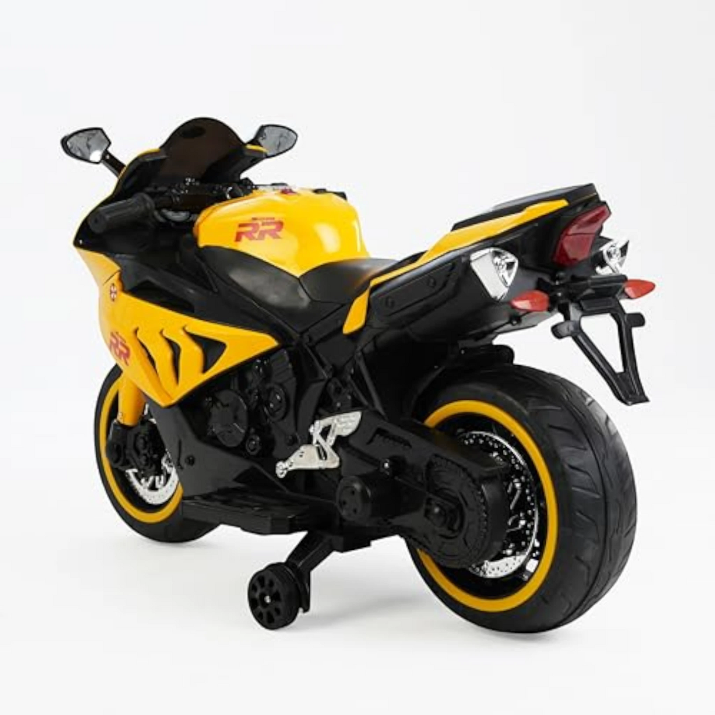Toy House Battery Operated Ride-On Bike for Kids 3 to 8 Years - B018-Yellow