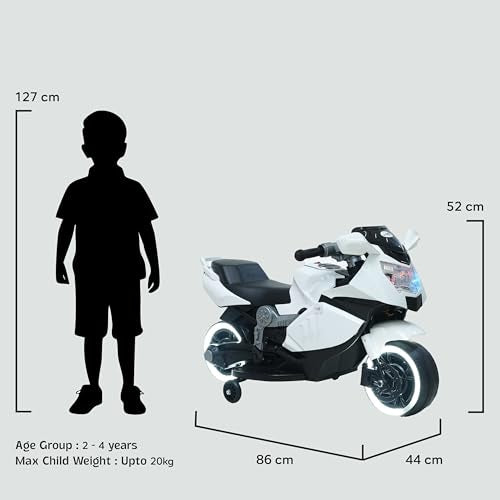 Toy House Mini Ninja Ride-On Bike for Kids - Age 2 to 4 - B005-White
