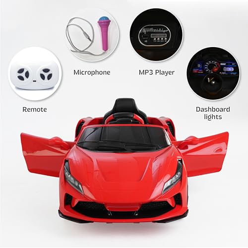 Toy House Battery Operated Ride-On Car for Kids - Red