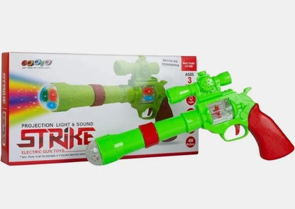 Strike Electric Projection Light and Sound Gun Toy
