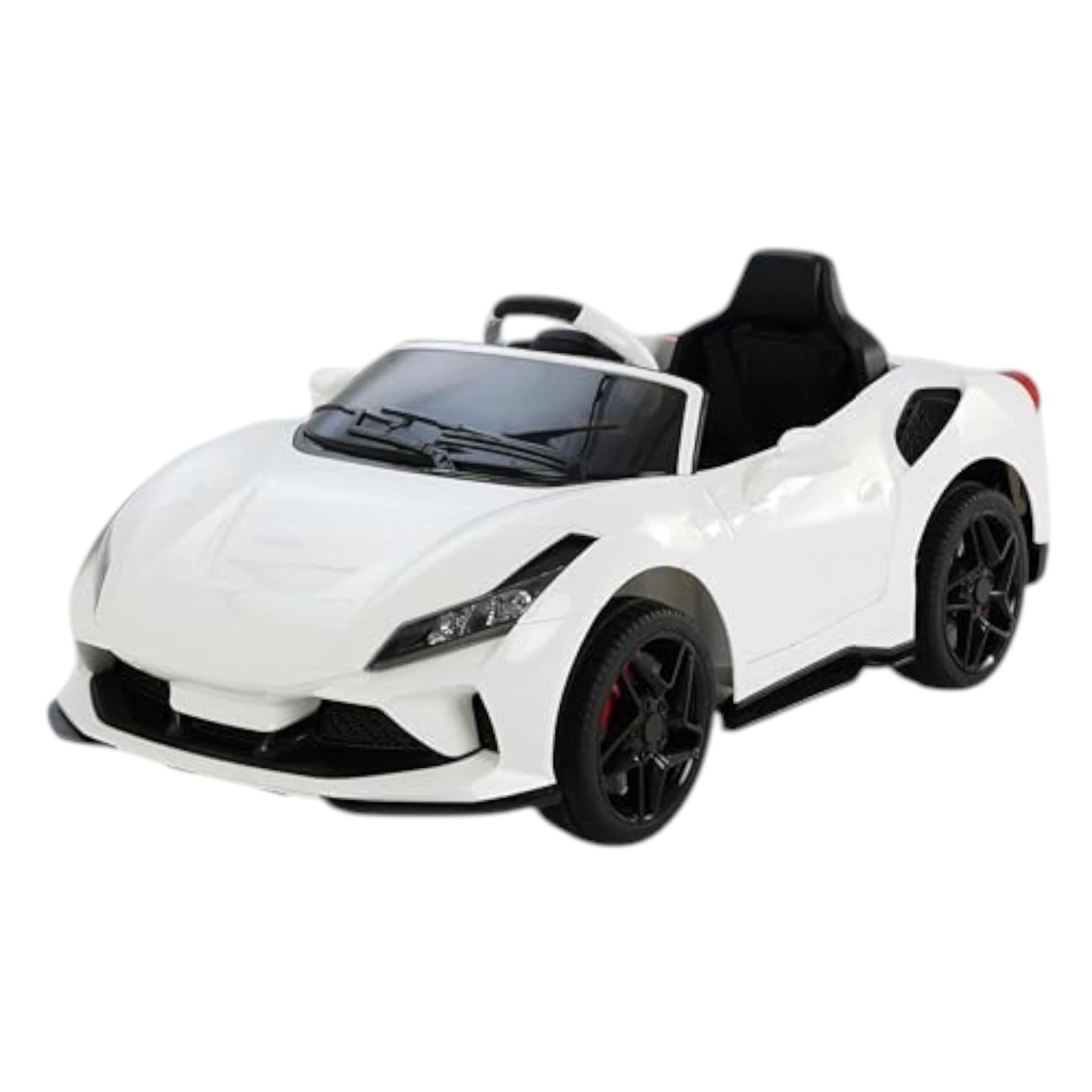 Toy House Battery Operated Ride-On Car for Kids - White