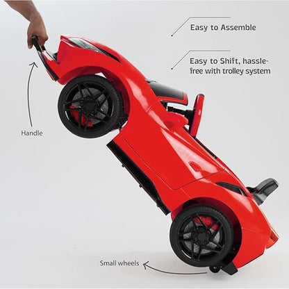 Toy House Battery Operated Ride-On Car for Kids - Red