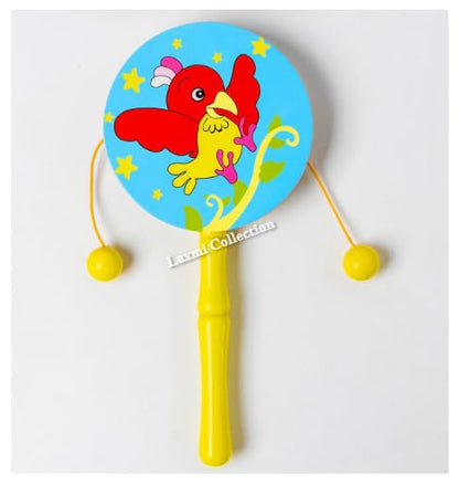 Wooden Cartoon Bell Rattle Musical Toy for Kids