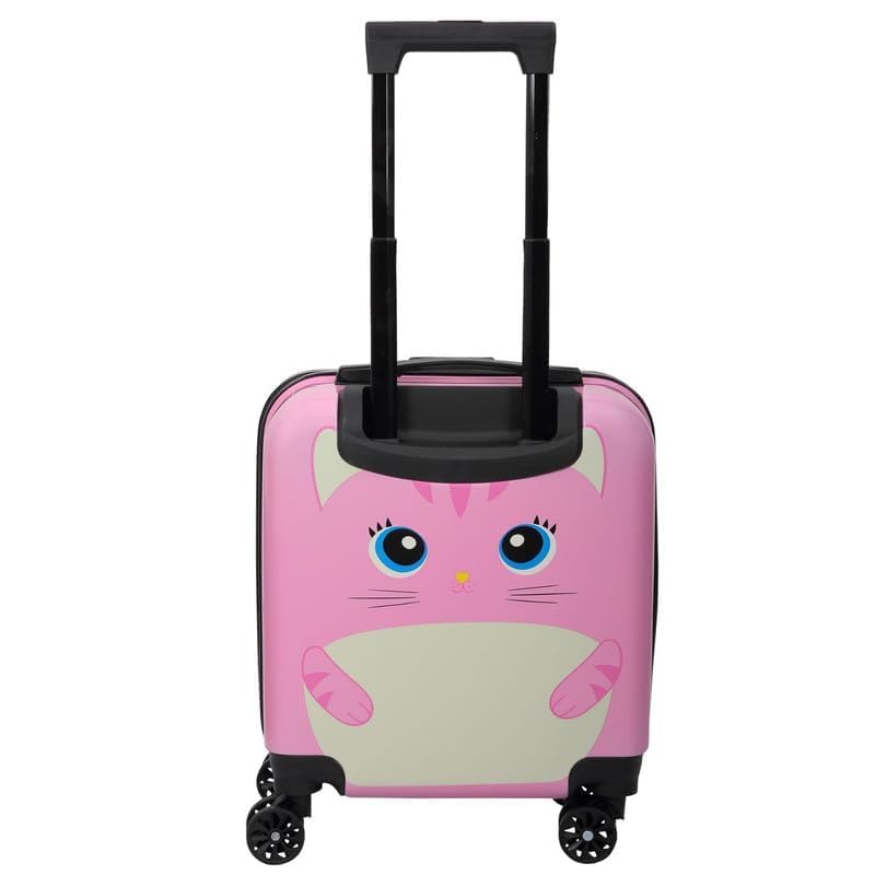 OBIXO Pink Kids' Rolling Suitcase with Spinner Wheels for Travel Adventures