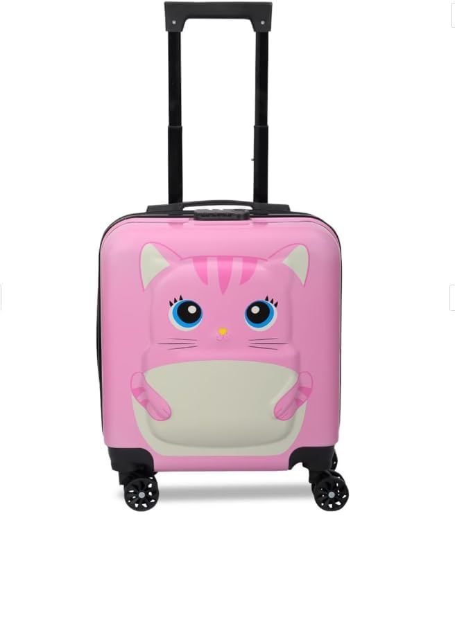 OBIXO Pink Kids' Rolling Suitcase with Spinner Wheels for Travel Adventures