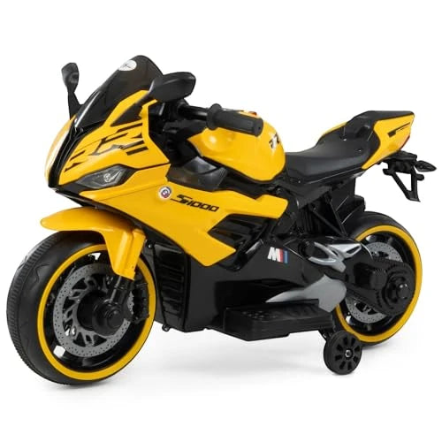 Toy House Battery Operated Ride-On Bike for Kids 2 to 6 Years - B011-Yellow