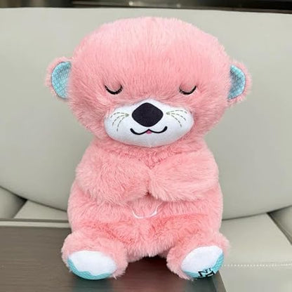 Breathing Otter Soothing Plush Toy with Rhythmic Motion and Music