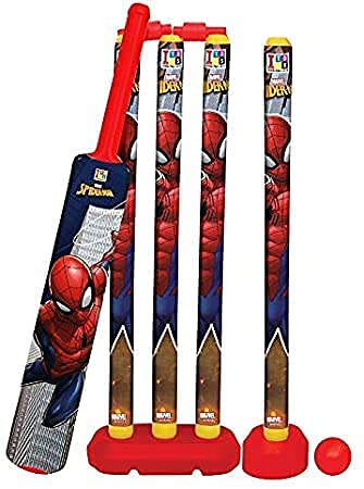 NIYANETAIL Kids Plastic Cricket Kit 28 Inch Spiderman