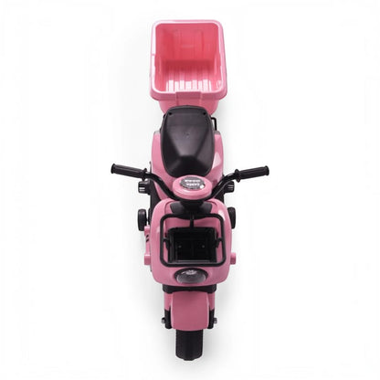 Toy House EV NIU Ride-On Scooter with Trailer for Kids EV06-Pink- Age 3+