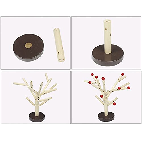 Lnrueg Wooden Tree Building Blocks: Engaging STEM Educational Toy for Logical Thinking