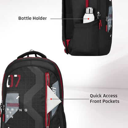 Safari Large 37 L Backpack Bonus 1  (Black) with 1 Year Warranty
