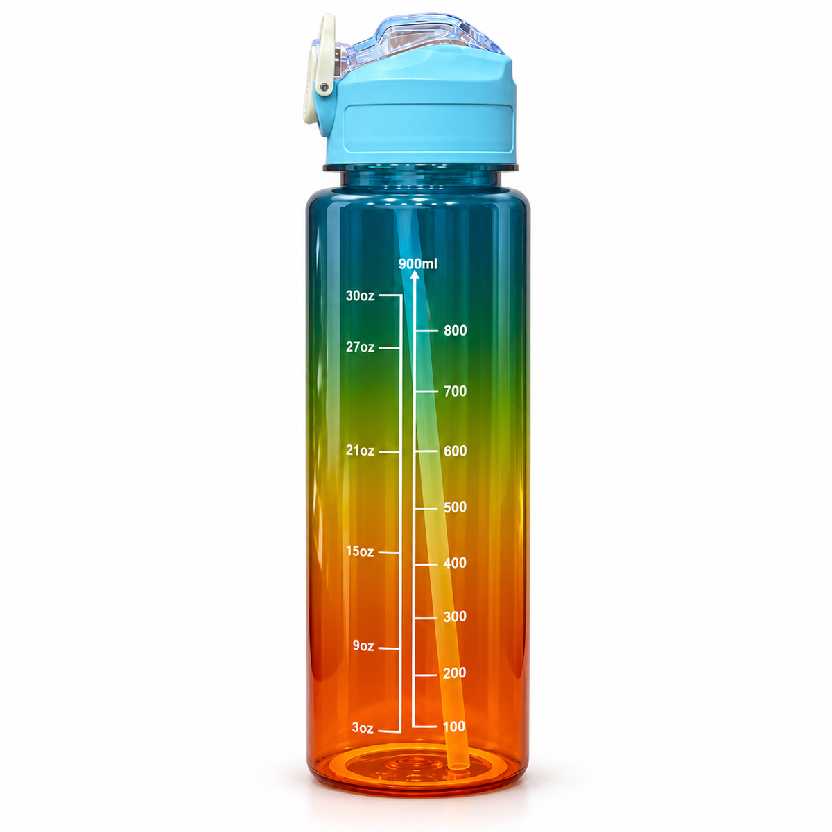 Motivational Water Bottle 900 ML | BPA-Free with Leak-Proof