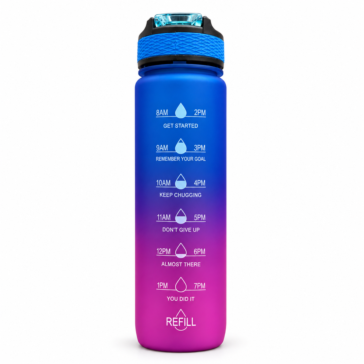 Motivational Water Bottle 1000 ML | BPA-Free with Leak-Proof