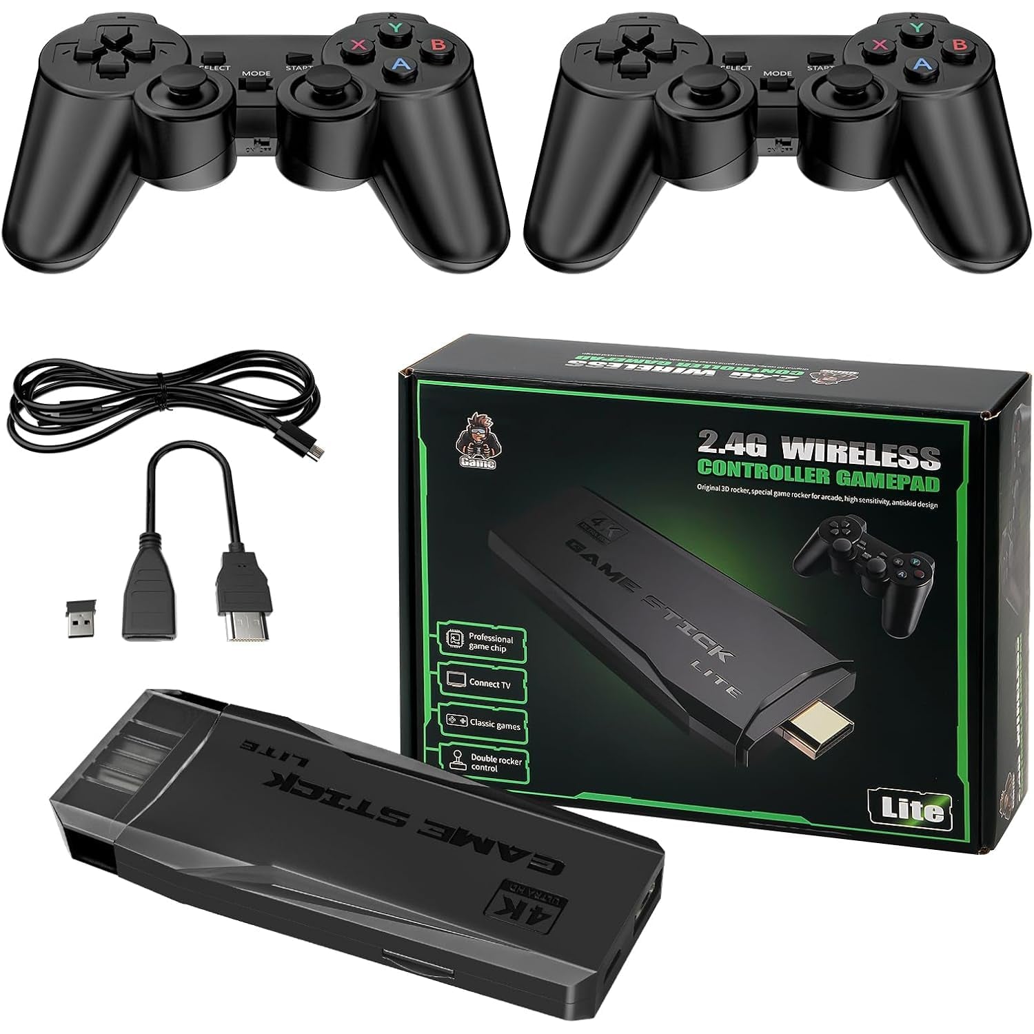 Viart Creation 4K Retro Game Stick with Wireless Controllers – TipTop ...