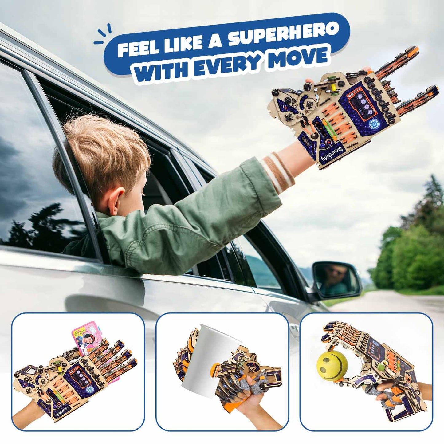 Smartivity Robotic Mechanical Hand DIY STEM Kit: Build & Learn Engineering, Anatomy