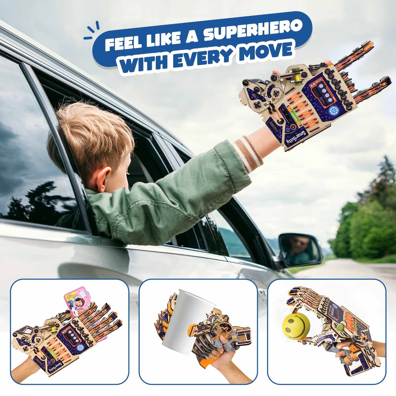 Smartivity Robotic Mechanical Hand DIY STEM Kit: Build & Learn Engineering, Anatomy