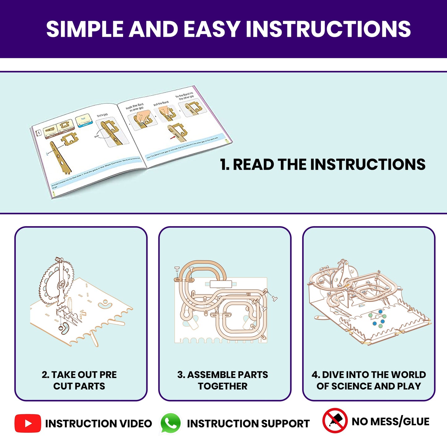 Smartivity DIY STEM Roller Coaster Marble Slide: Educational Building Toy for Kids
