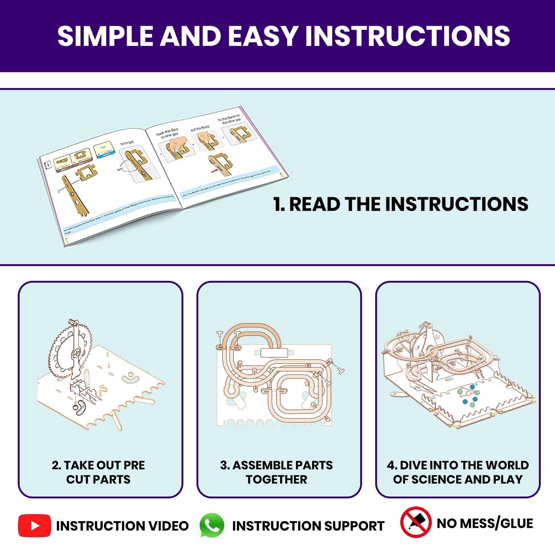 Smartivity DIY STEM Roller Coaster Marble Slide: Educational Building Toy for Kids