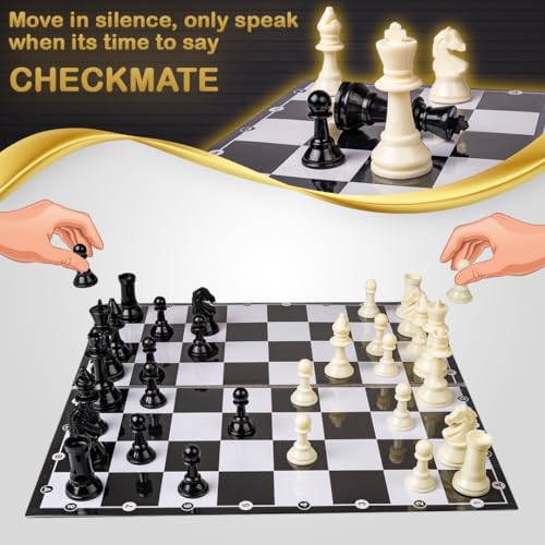 Ratna's Magnetic Travel Chess Set - Jumbo Foldable Board