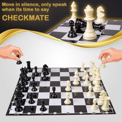 Ratna's Magnetic Travel Chess Set - Jumbo Foldable Board