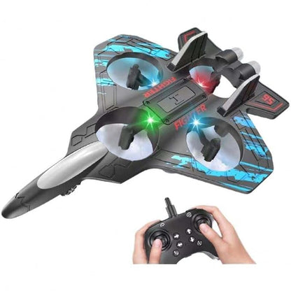 Ocvito Blue 2.4GHz Remote Control Fighter Jet with LED Lights