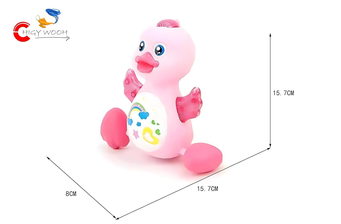 Interactive Musical Dancing Duck Toy with Lights, Flapping Wings for Toddlers