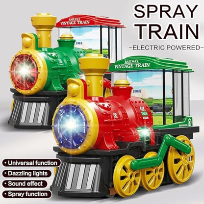 TIPTOP Bump and Go Action Mist Spraying Electric Steam Engine