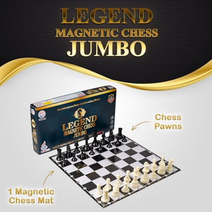 Ratna's Magnetic Travel Chess Set - Jumbo Foldable Board