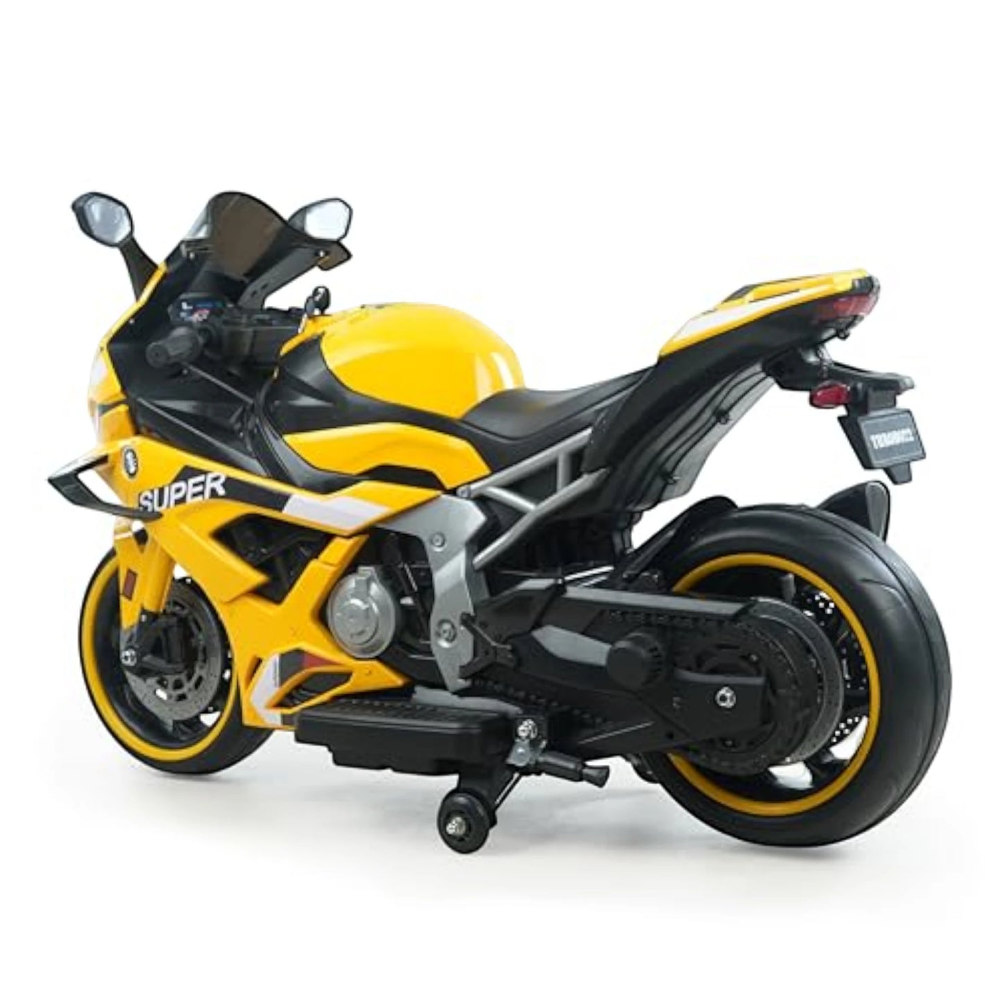 Toy House Battery Operated Ride-On Bike for Kids - B022-Yellow