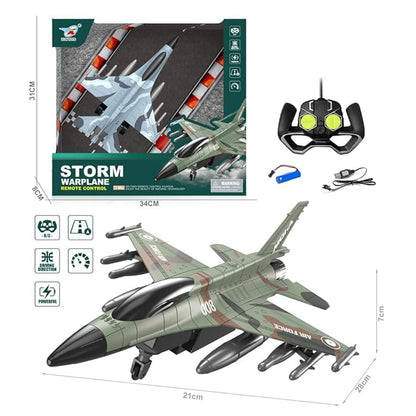 TIPTOP Warplane Remote Control Fighter Plane RC Jet Military Aircraft 2.5GHz 4Channel Remote Aeroplane Toy