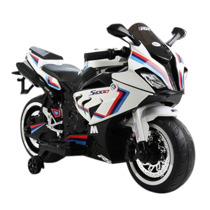 Toy House Battery Operated Ride-On Bike for Kids 3 to 8 Years - B018-White