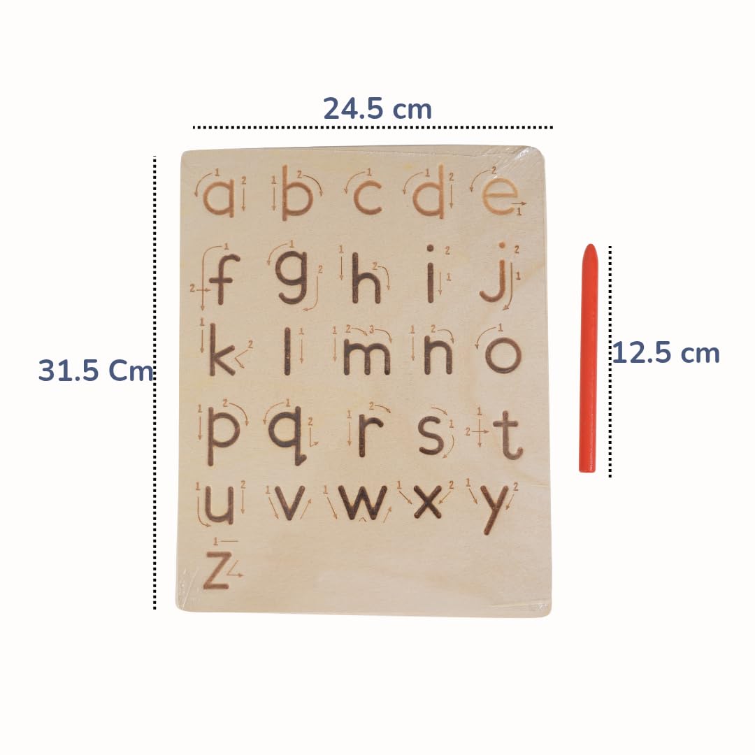 PUREjoy Wooden Alphabet Tracing Board Kids Toy